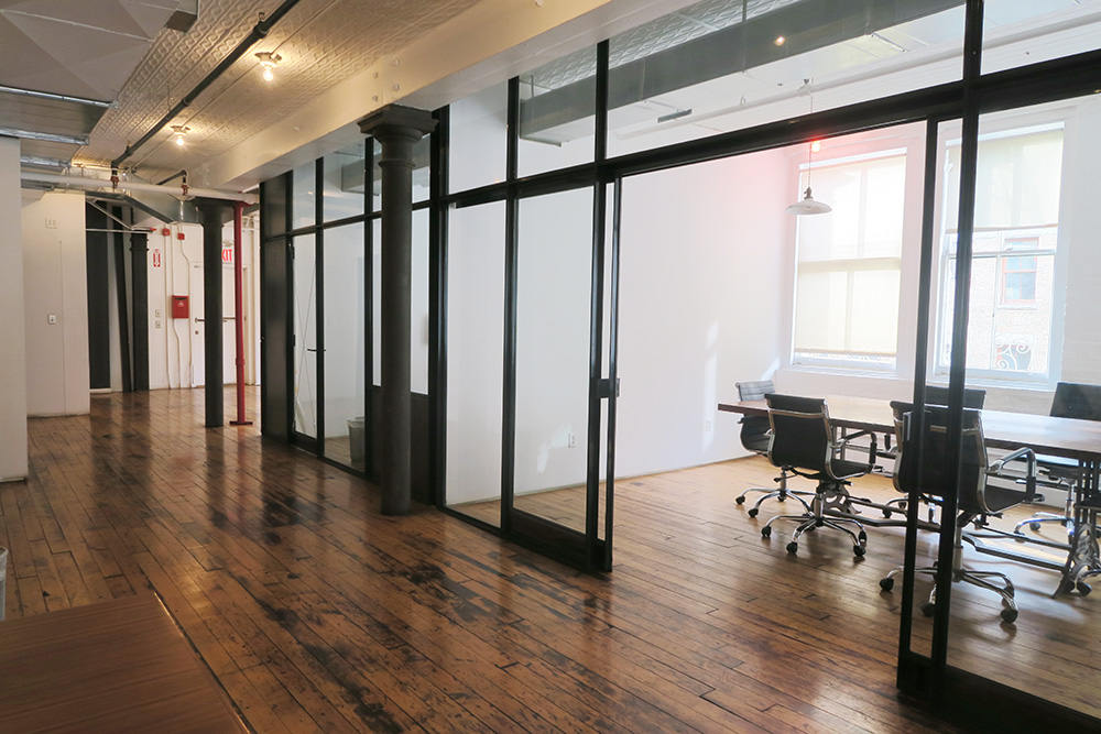 Glass fronted offices